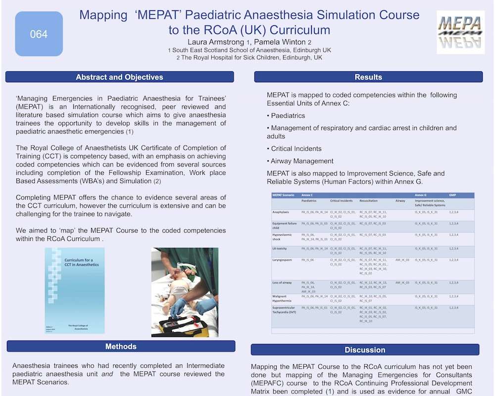 Mapping MEPAT to RCoA